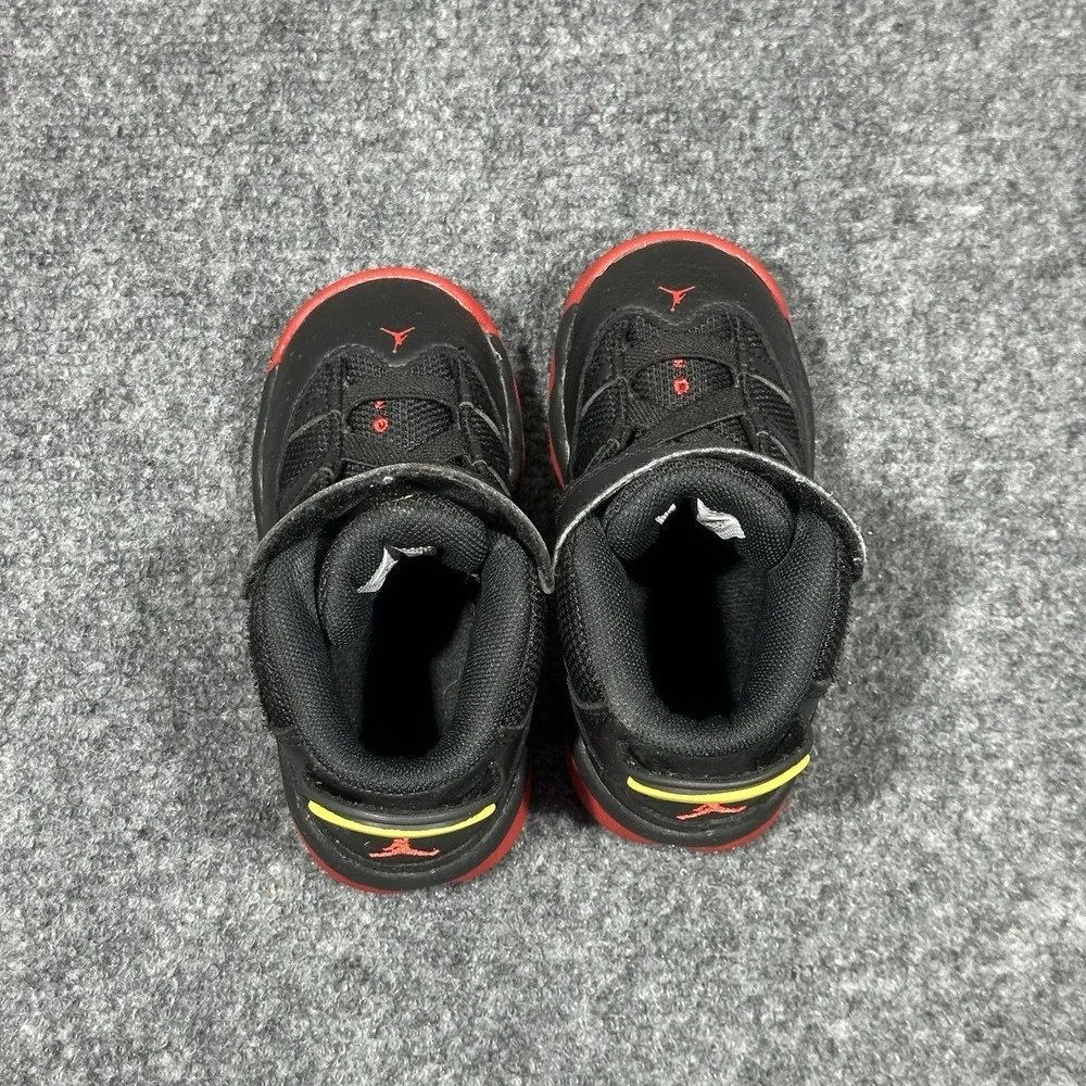 Jordan 6 Rings TD Black University Red White Baby Toddler Size 7C‎ Sneaker